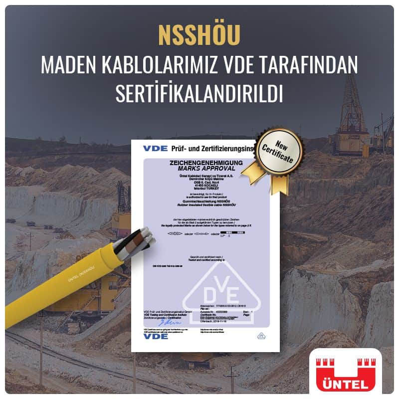 Maden Kabloları VDE Sertifikalandırıldı